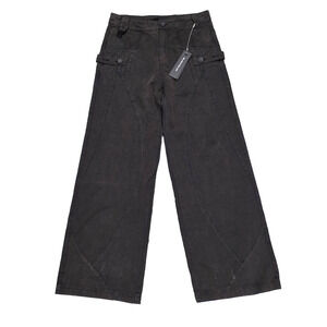 BlackTailor Black cargo 100% cotton workwear Y2K pants Sz 28 A004123